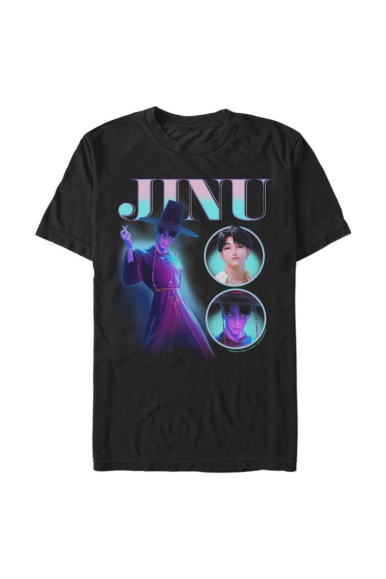Men's Jinu Saja Boy Collage Short Sleeve Graphic T-Shirt, Main, color, Black