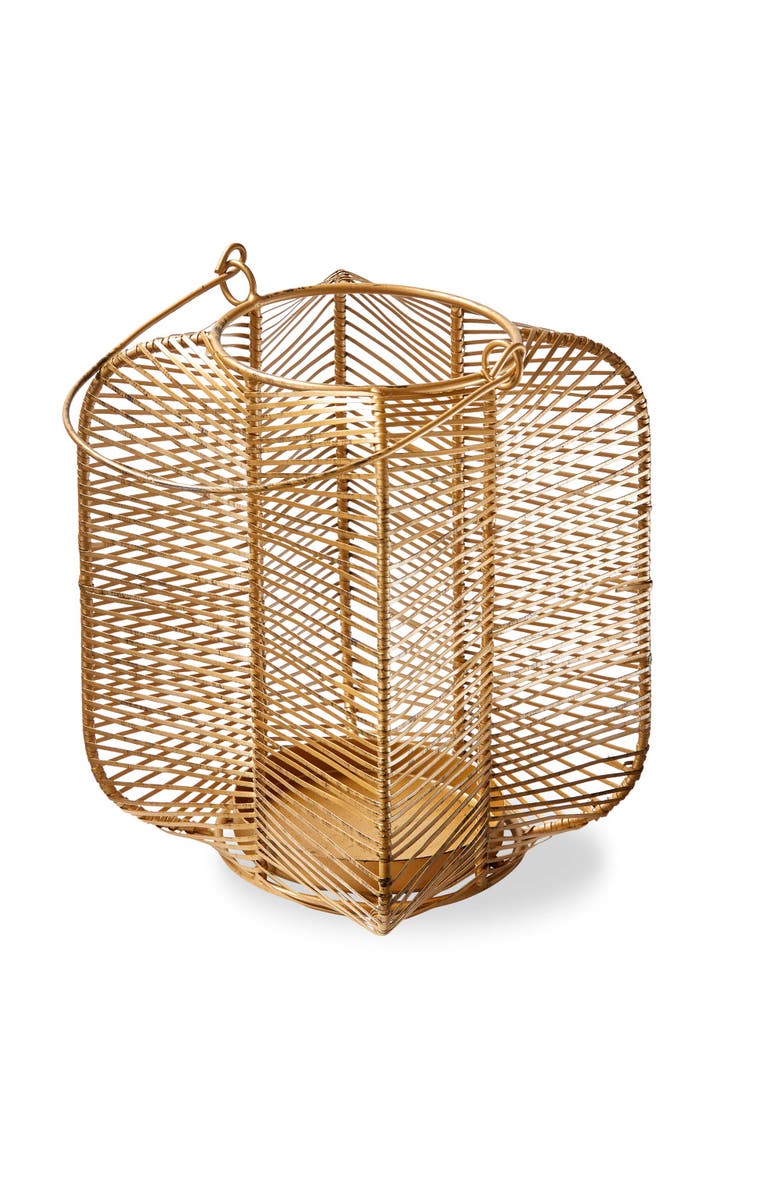 tag Wells Antique Brass Candle Holders for Indoor Outdoor Use, Main, color, Gold