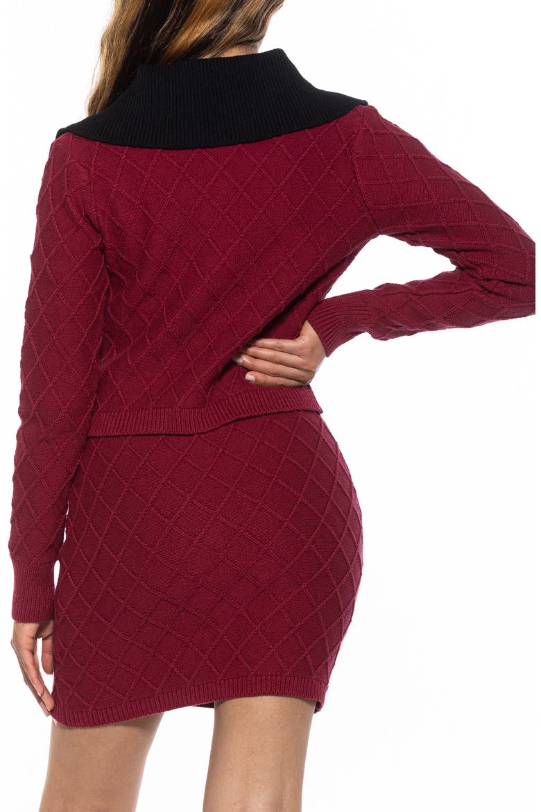 Pattern Cardigan, Alternate, color, BURGUNDY