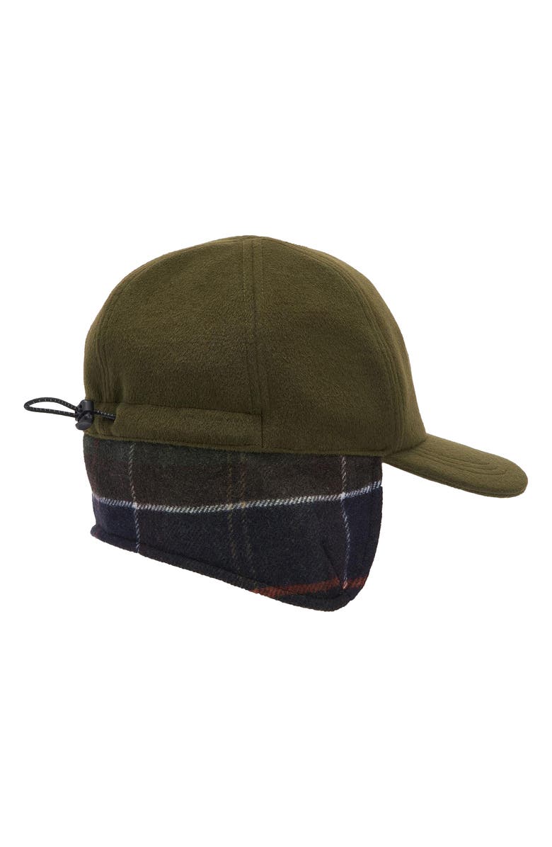 Barbour Lewis Trapper Hat, Alternate, color, Olive Green