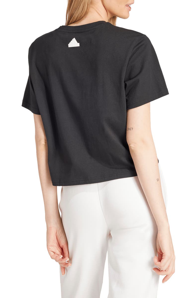 adidas Brand Love Crop Cotton Graphic T-Shirt, Alternate, color, 