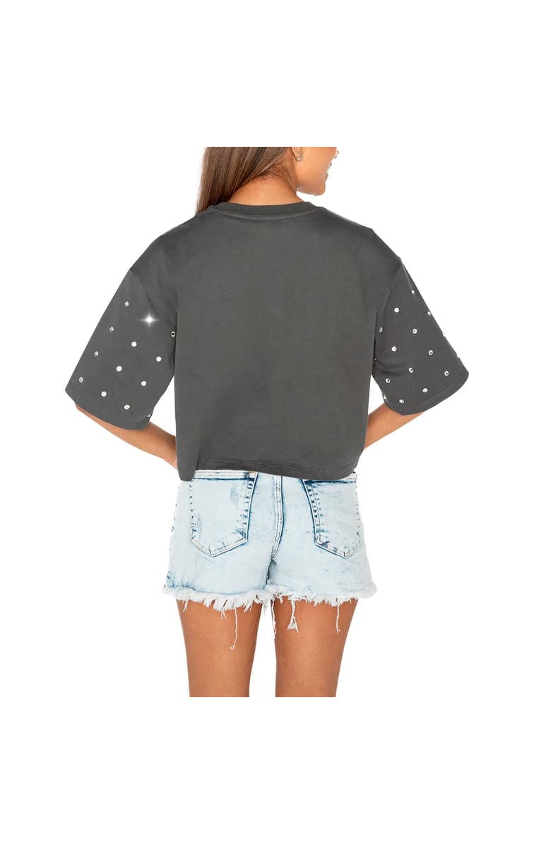 GAMEDAY COUTURE Women's Gameday Couture Gray Alabama Crimson Tide Go Time Rhinestone Crop T-Shirt, Alternate, color, 