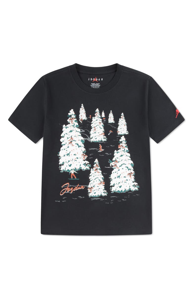 Jordan Kids' Brooklyn Winterland Graphic T-Shirt, Main, color, Black