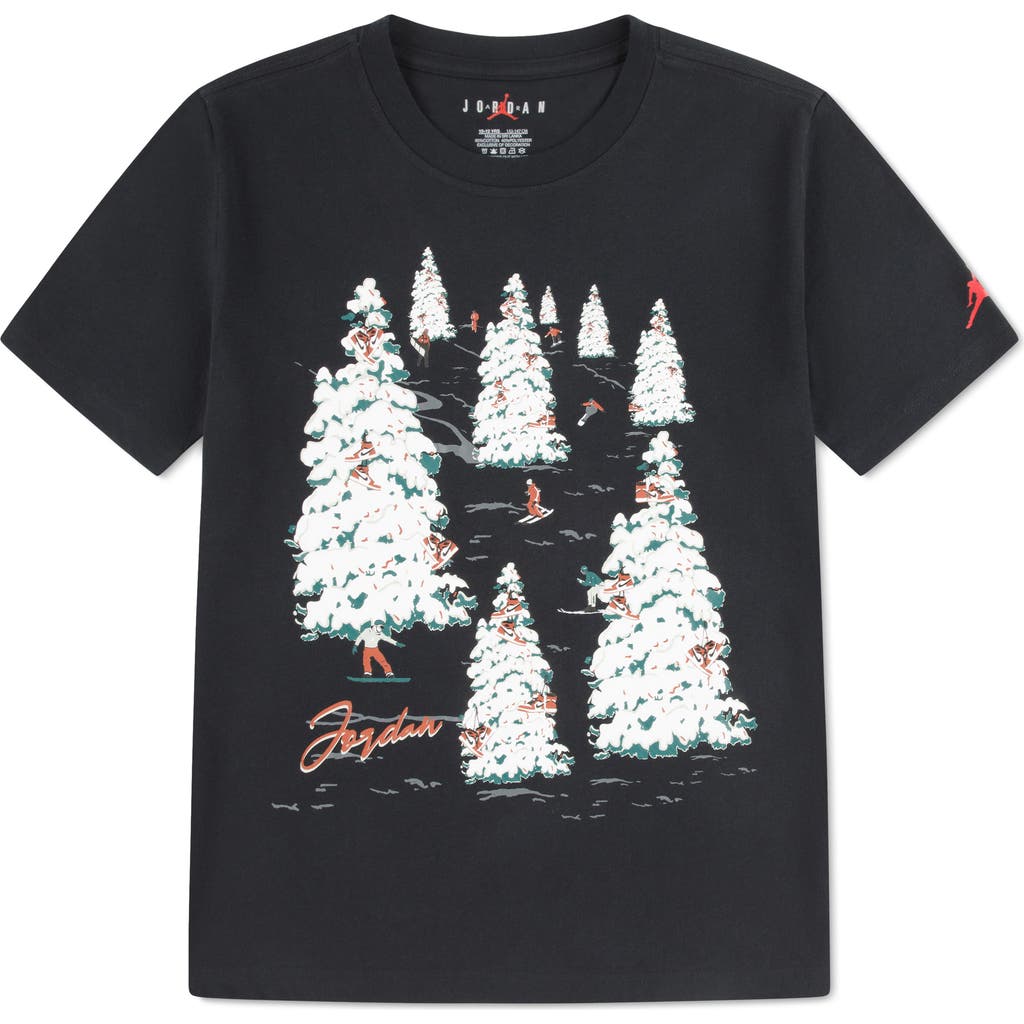 Jordan Kids' Brooklyn Winterland Graphic T-shirt In Black