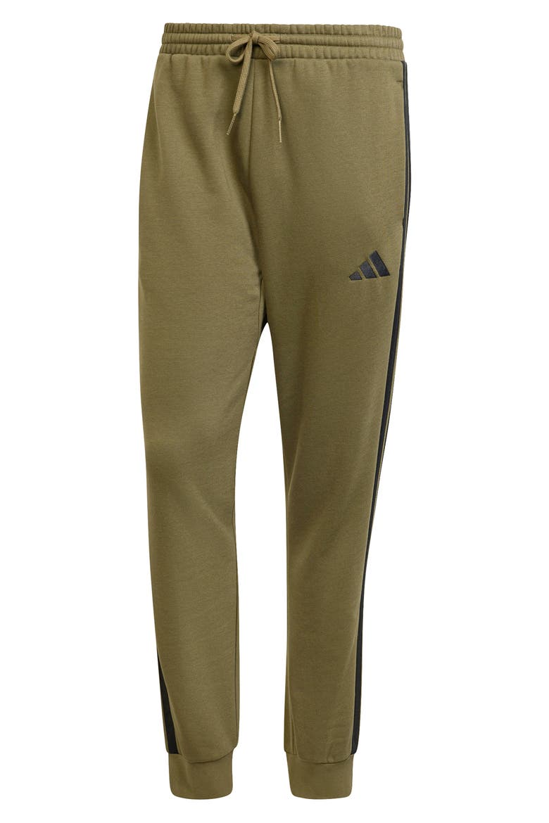 Essential 3-Stripes Fleece Joggers, Alternate, color, OLISTR/BLA