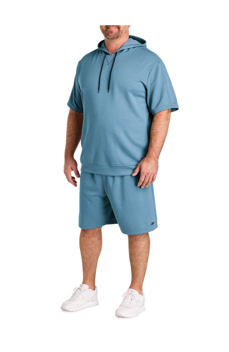 Reebok Big & Tall Supersoft 24/7 Short-Sleeve Hoodie, Alternate, color, Warped Blue