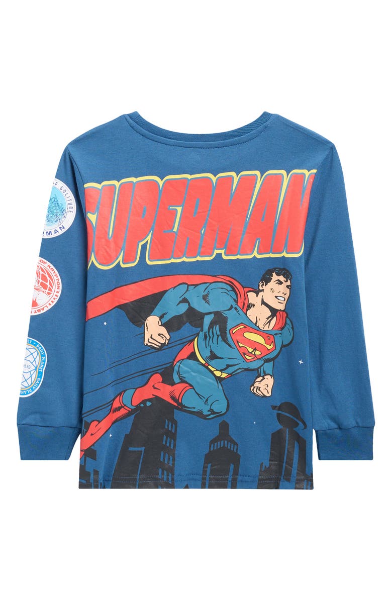 Freeze Kids' Superman Long Sleeve Graphic T-Shirt, Alternate, color, Vintage Nave