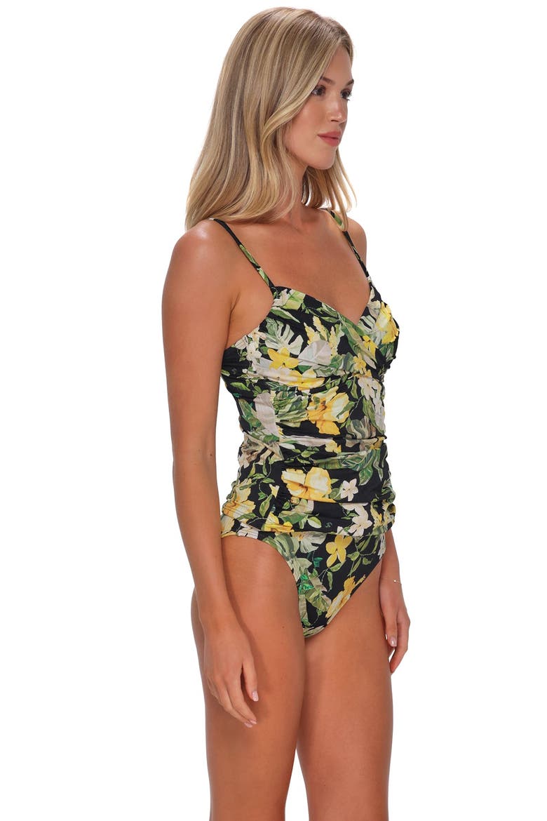 Simone Tankini Swimsuit Top, Alternate, color, Night Bloom