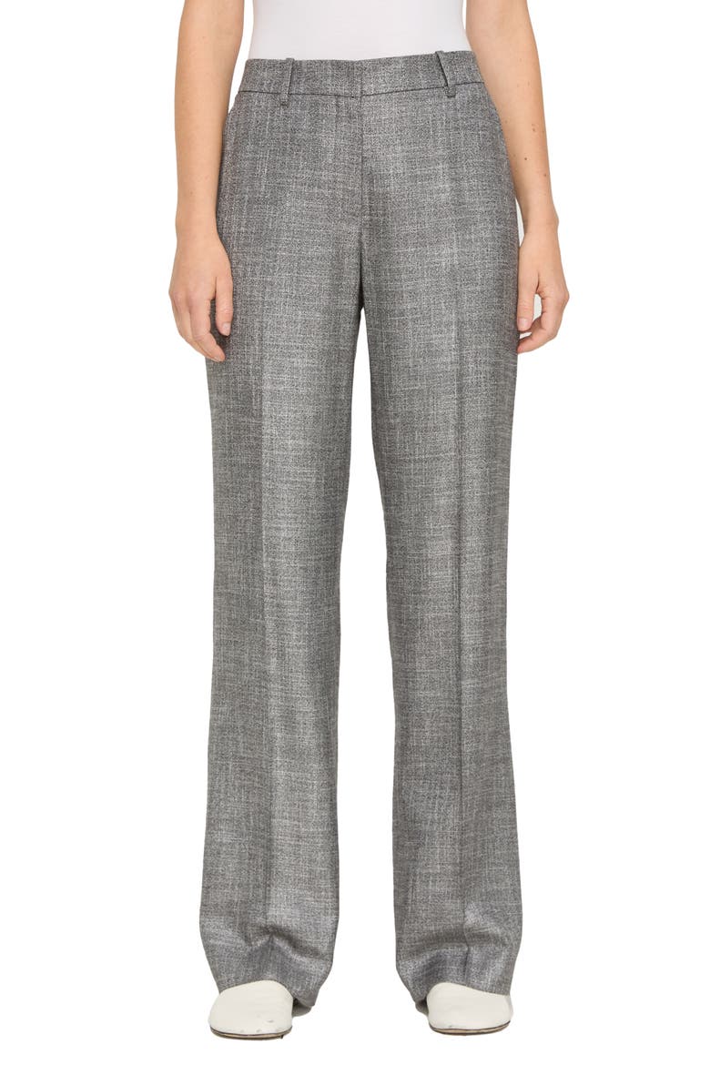 Gates Twill Straight Leg Trousers, Main, color, BLACK MULTI