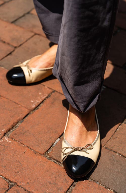 Paul Mayer Best Cap Toe Ballet Flat In Neutral