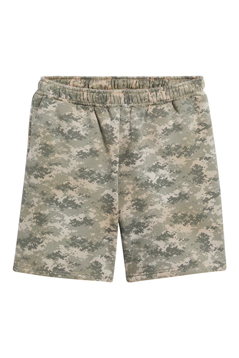 Pixel Camo Print Fleece Shorts, Alternate, color, DIGI CAMO