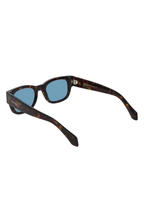 Ferragamo 51mm Modified Rectangular Sunglasses In Dark Tortoise