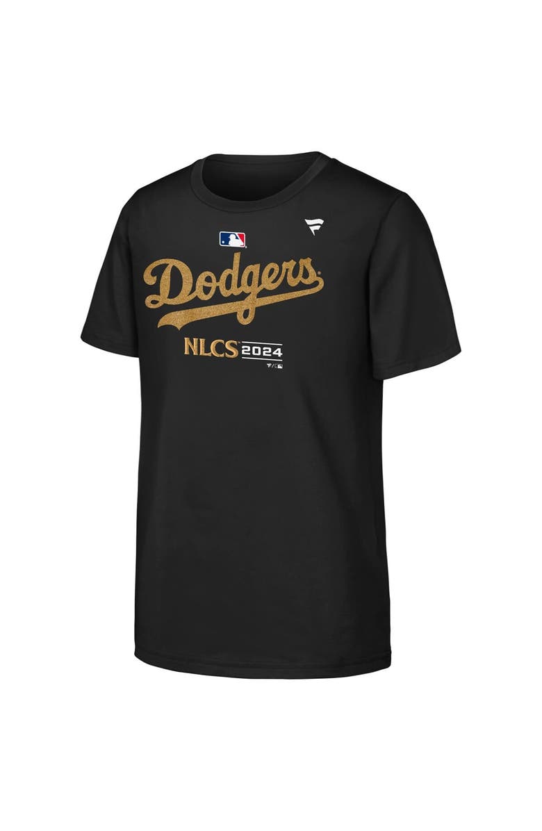 FANATICS Youth Fanatics Black Los Angeles Dodgers 2024 National League Division Series Champions Locker Room T-Shirt, Alternate, color,