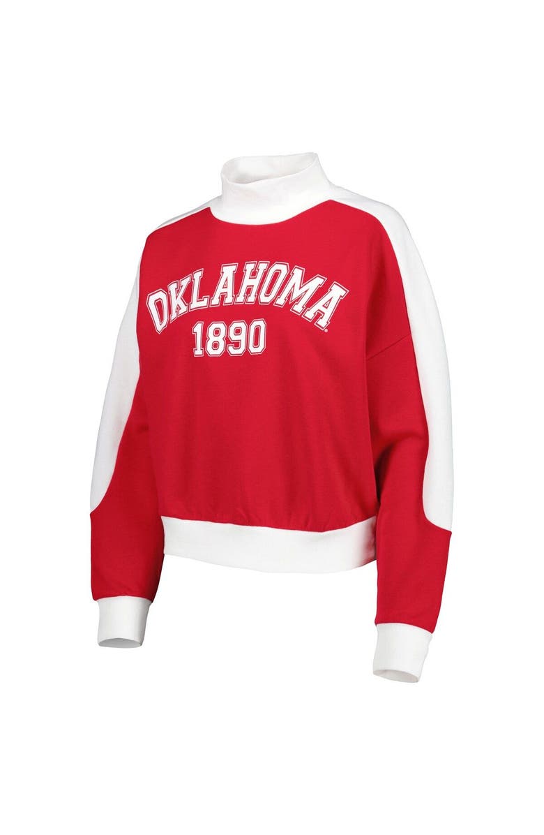 GAMEDAY COUTURE Women's Gameday Couture Crimson Oklahoma Sooners Make it a Mock Sporty Pullover Sweatshirt, Alternate, color, Crimson