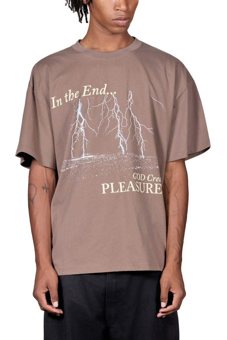 End Times Graphic T-Shirt, Main, color, MOCHA