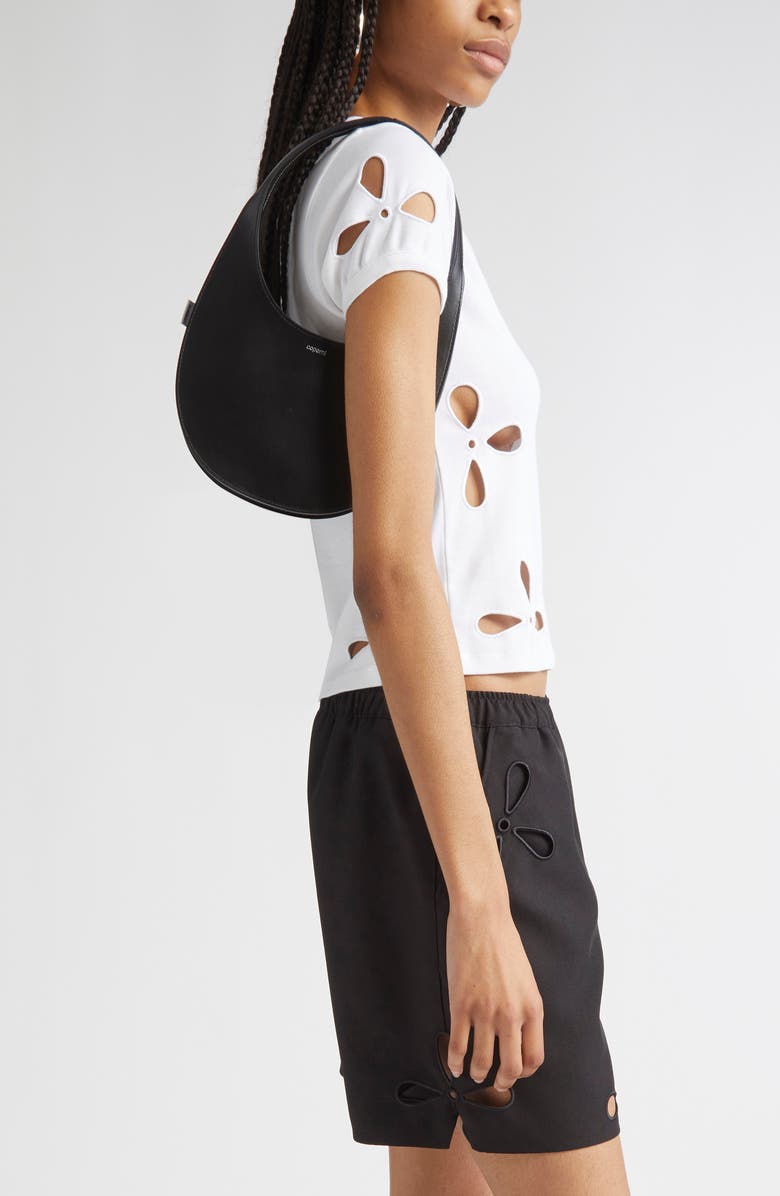 Coperni Swipe Leather Handbag, Alternate, color, Black