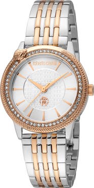 Roberto Cavalli Mother-of-Pearl Dial Bracelet Watch, 32mm