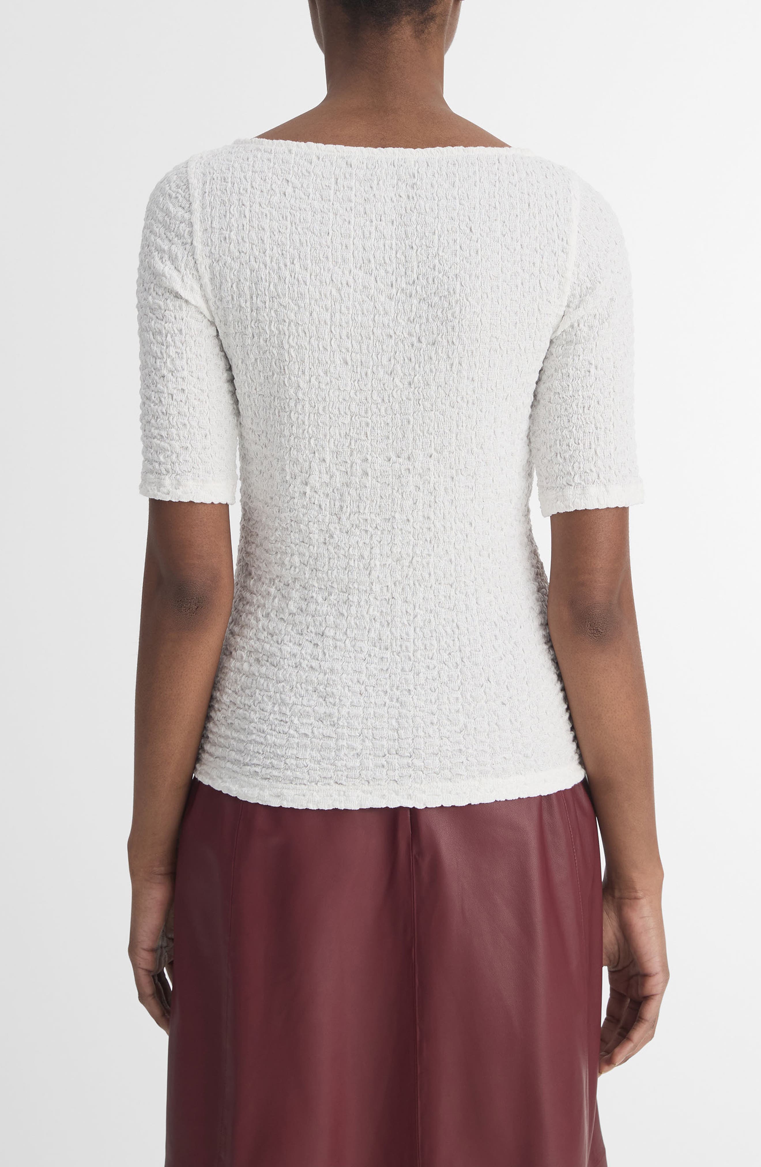 Textured V-Neck Knit Top - image 2
