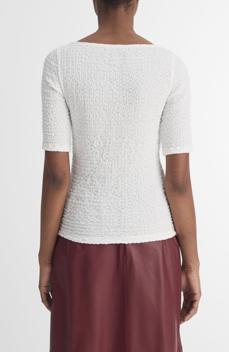 Vince Textured V-Neck Knit Top, Alternate, color, 101Owh-Off White