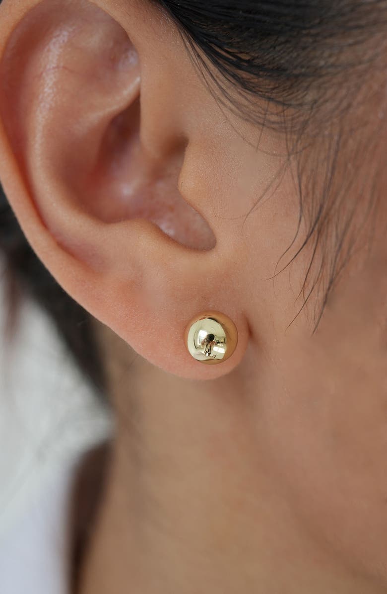 Argento Vivo Sterling Silver Ball Stud Earrings, Alternate, color, Gold
