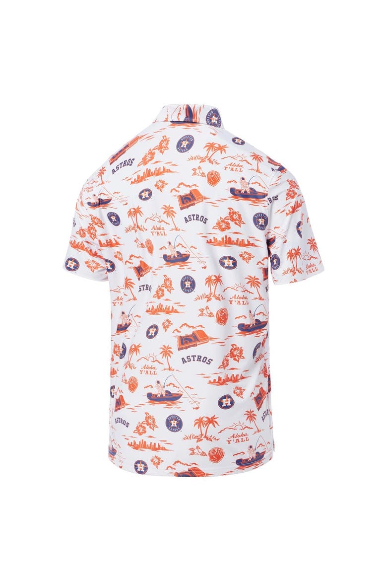 Men's Reyn Spooner  White Houston Astros Pua Performance Polo, Alternate, color, White