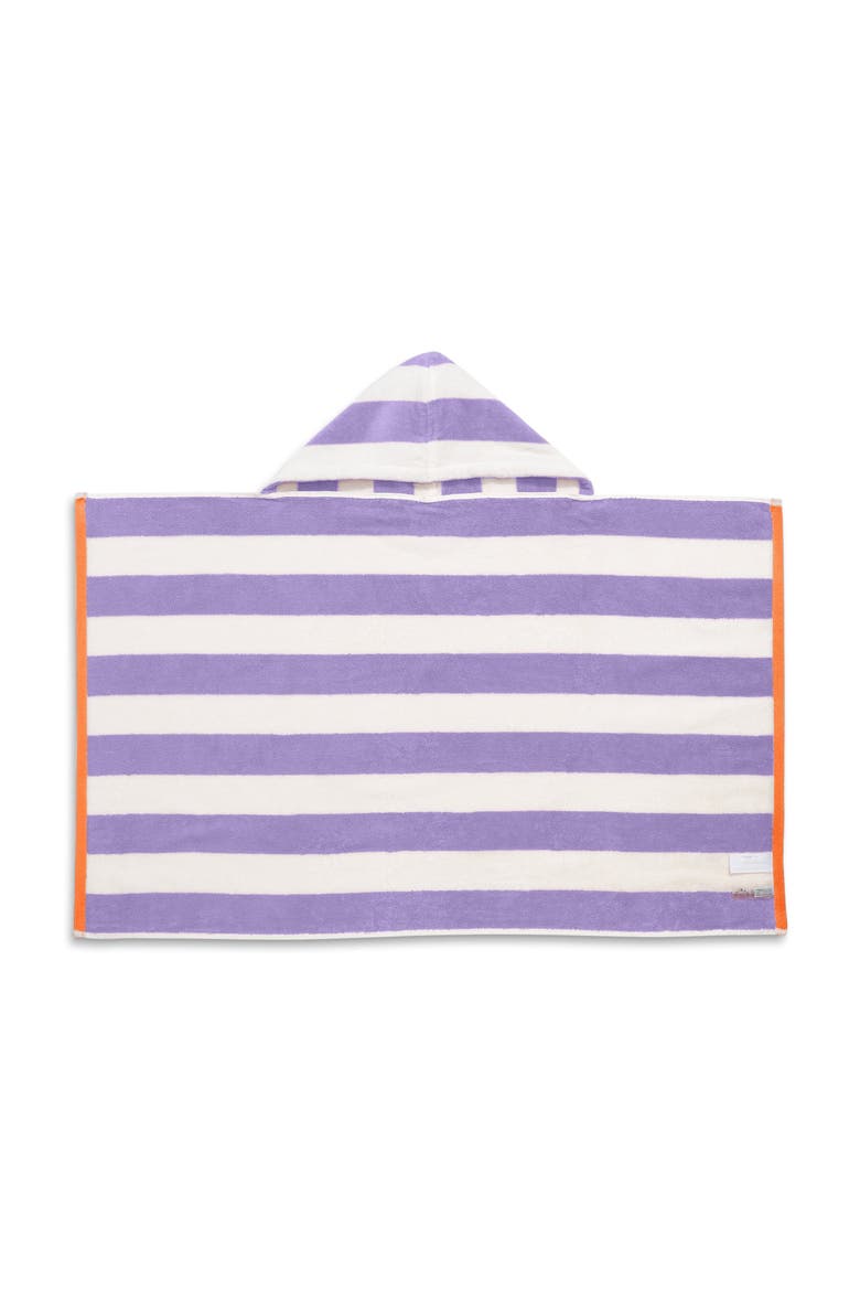 Kids Stripe Hoodie Towel, Alternate, color, Iris White Stripe