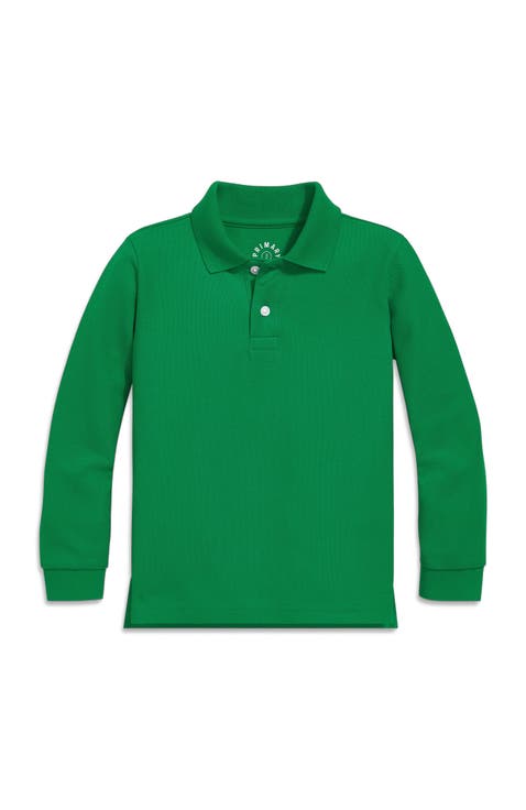 Long Sleeve Pique Polo (Toddler, Little Kid, & Big Kid)