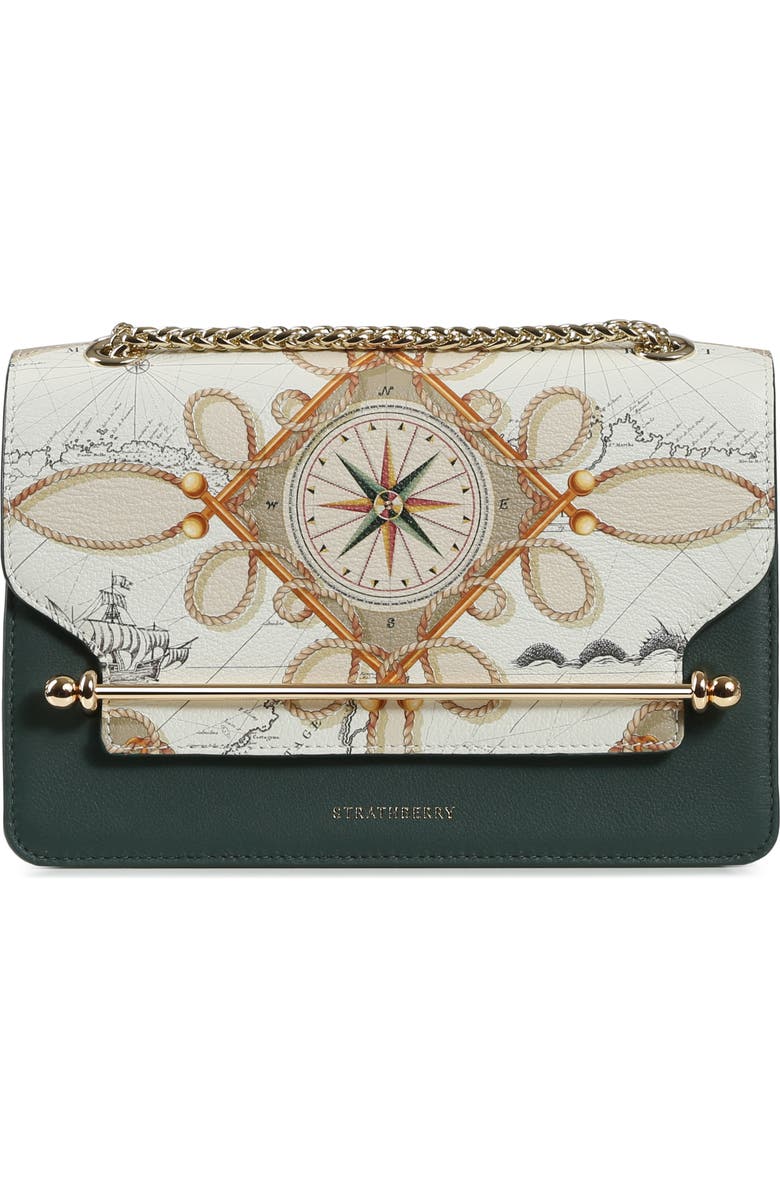 Strathberry East/West Leather Crossbody Bag, Main, color,