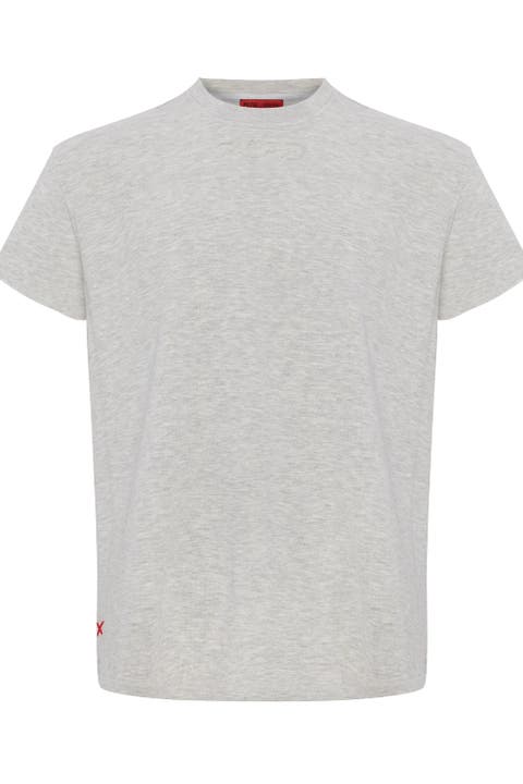 Cotton Tshirt With Emboss Print