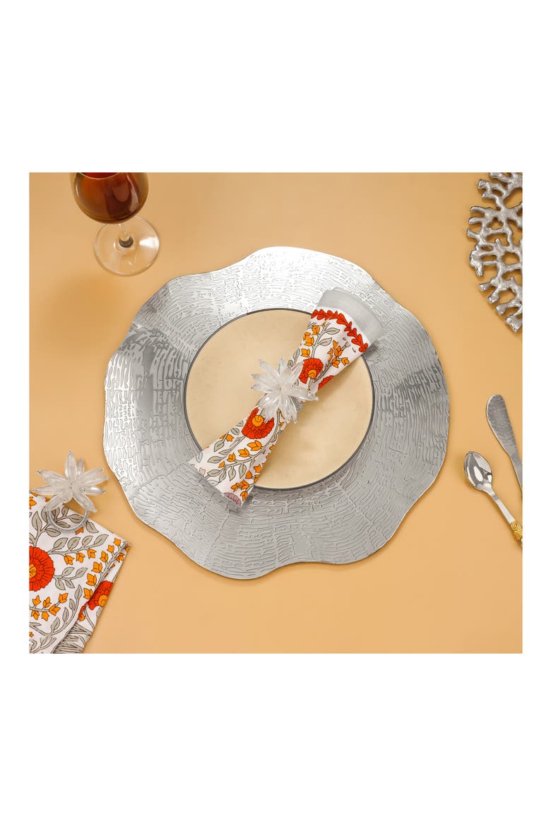 Modern Metallic Charger Plate, Alternate, color, SILVER