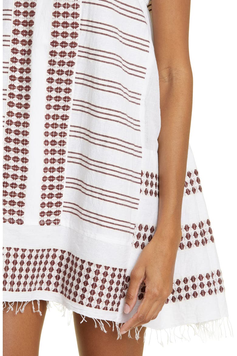 Tigist Short Cotton Cover-Up Caftan, Alternate, color, EARTH