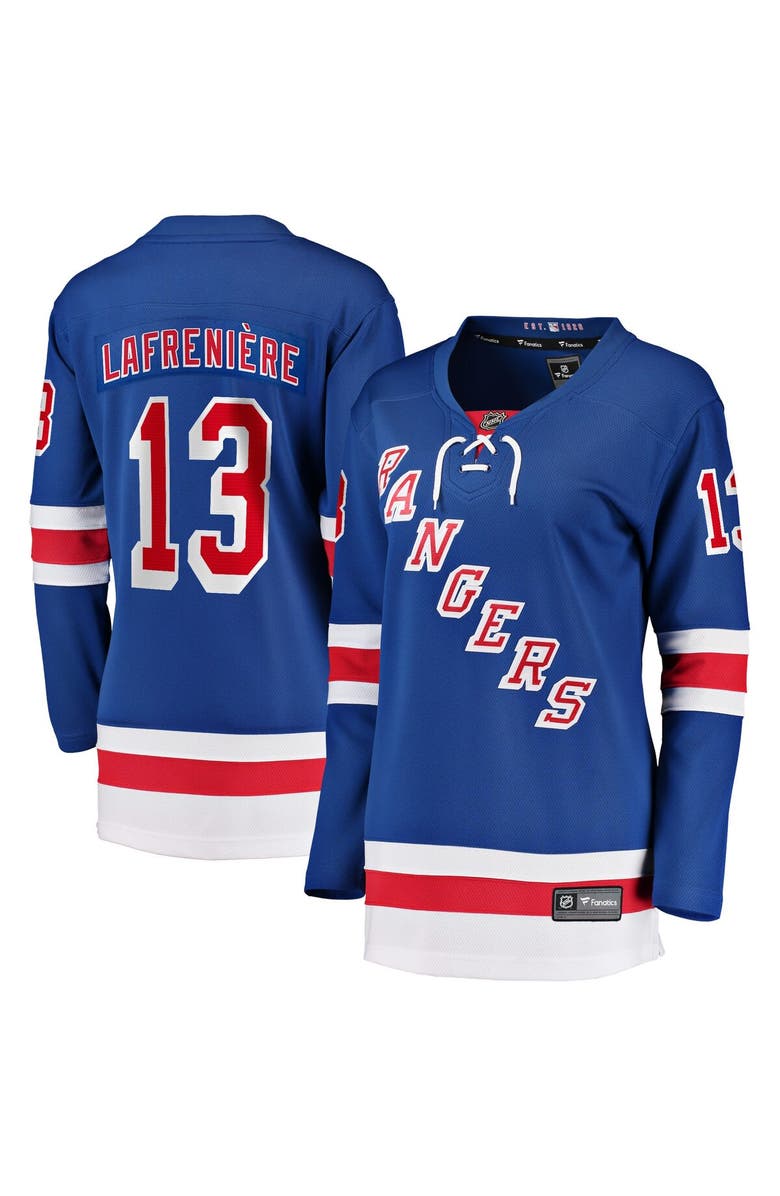 FANATICS Women's Fanatics Alexis Lafrenière Blue New York Rangers Breakaway Player Jersey, Main, color, Blue