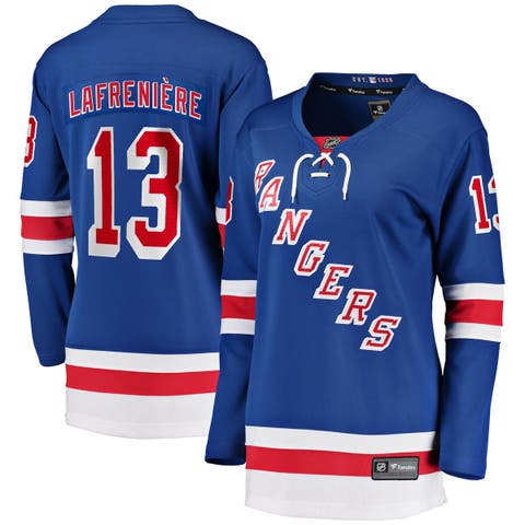 Women's Fanatics Alexis Lafrenière Blue New York Rangers Breakaway Player Jersey