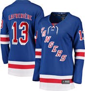 FANATICS Women's Fanatics Alexis Lafrenière Blue New York Rangers Breakaway Player Jersey