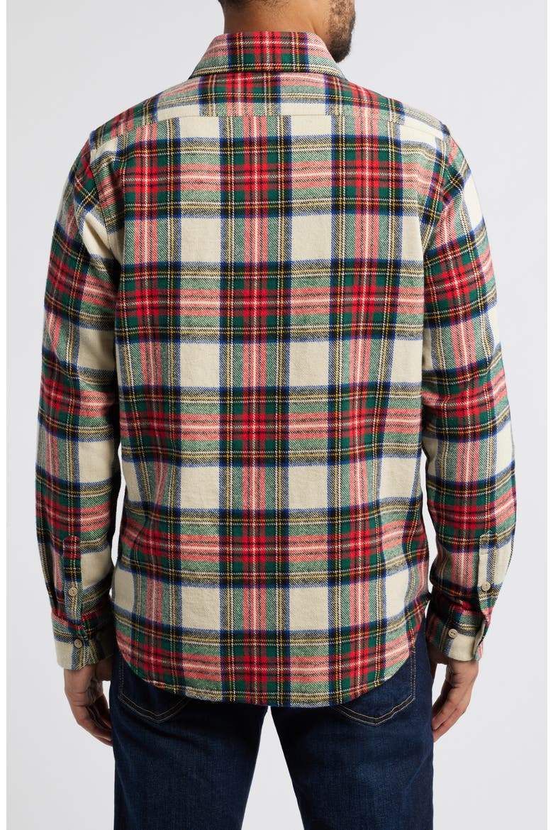 Two-Pocket Long Sleeve Flannel Button-Up Shirt, Alternate, color, WHITE SPRUCE
