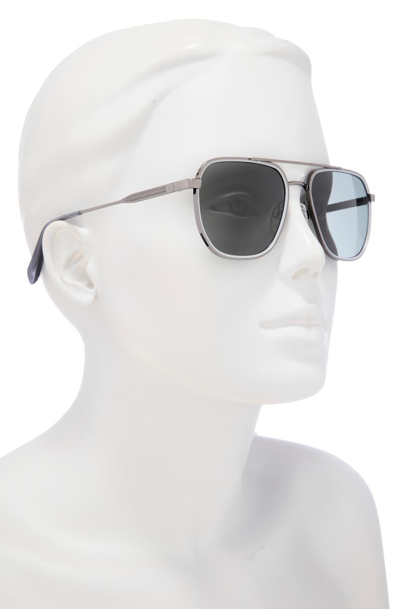 rag & bone 54mm Pilot Sunglasses, Alternate, color, Ruthenium Grey