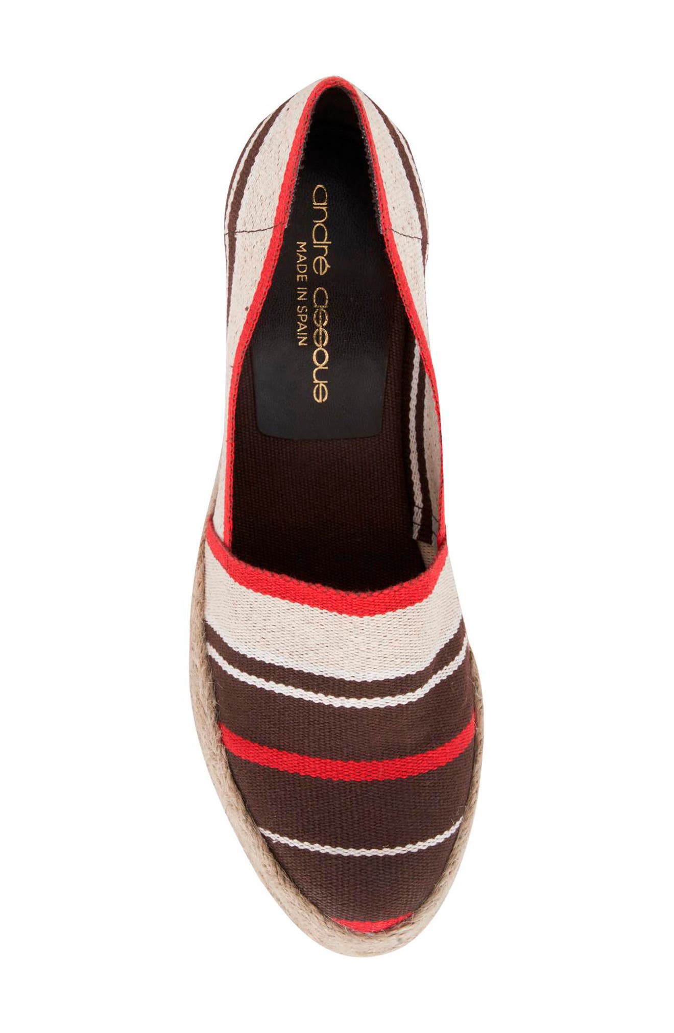 André Assous Patti Espadrille Wedge, Alternate, color, Brown Multi