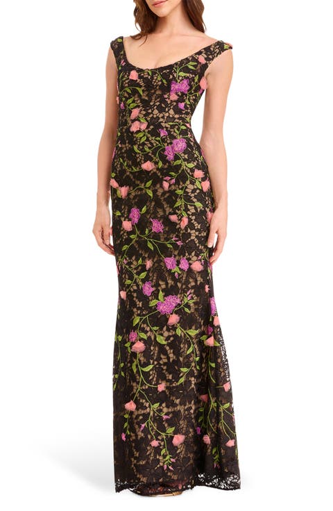 Josie Floral Appliqué Sleeveless Dress