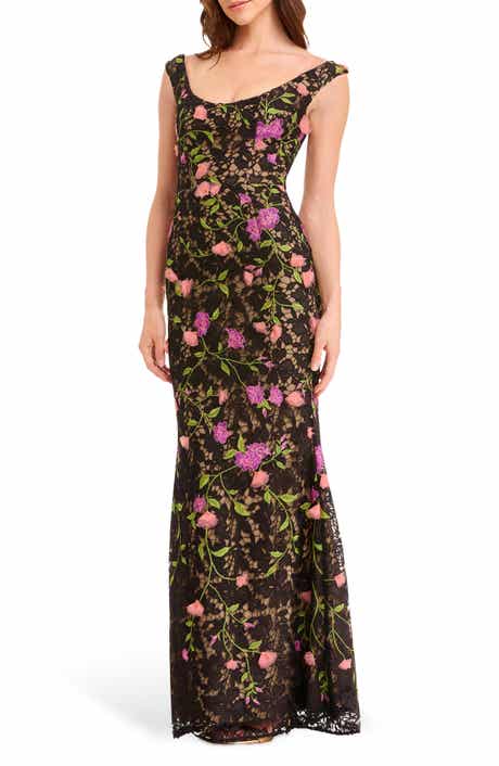 Dress the Population Josie Floral Appliqué Sleeveless Dress