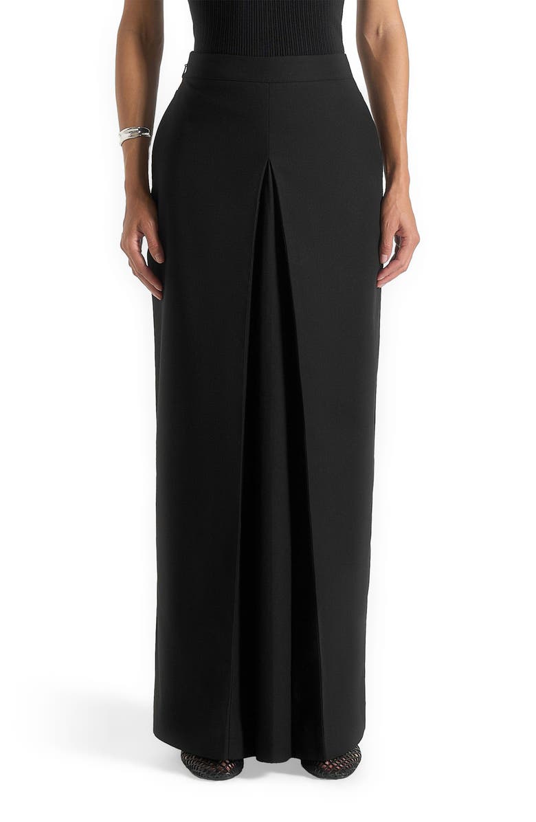 Manière De Voir Regine Tailored A-Line Maxi Skirt, Alternate, color, Black