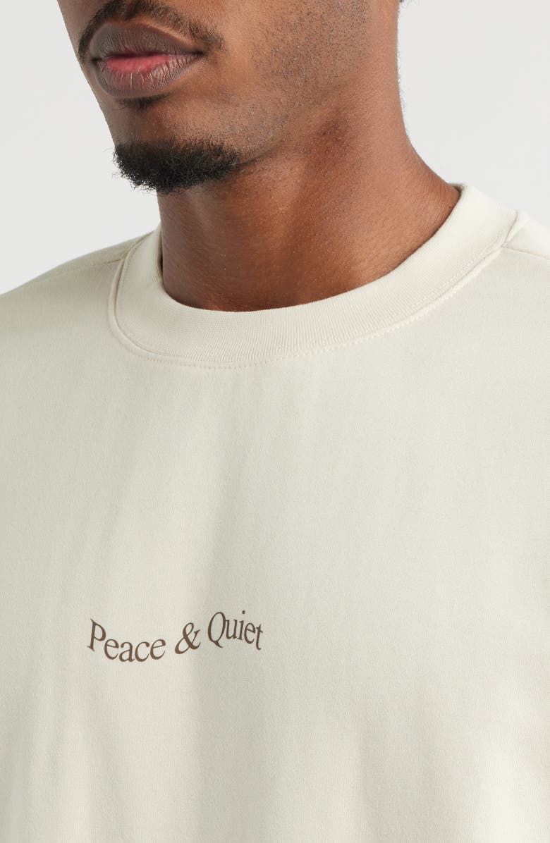 Museum of Peace & Quiet Wordmark Graphic Sweatshirt, Alternate, color, Bone