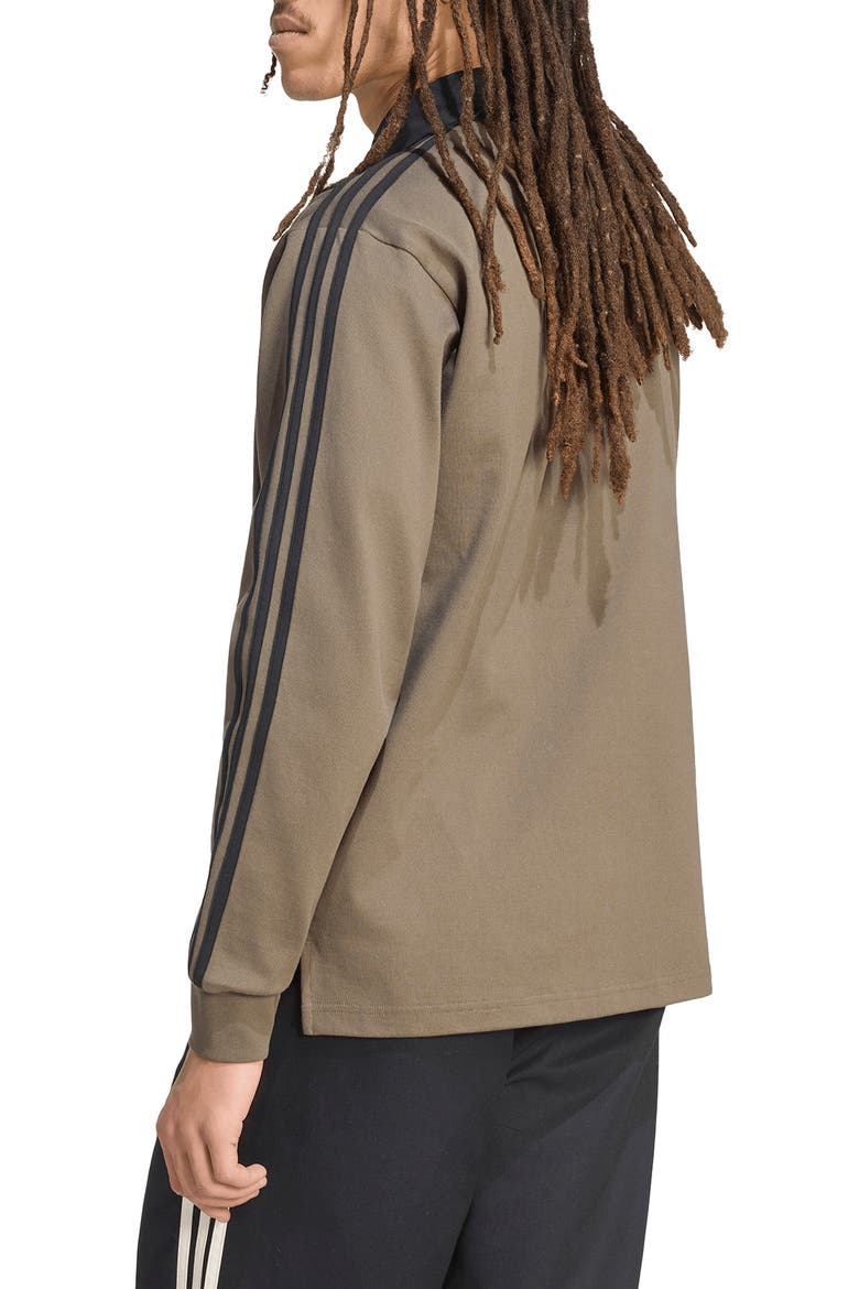 3-Stripes Cotton Rugby Polo, Alternate, color, BRANCH