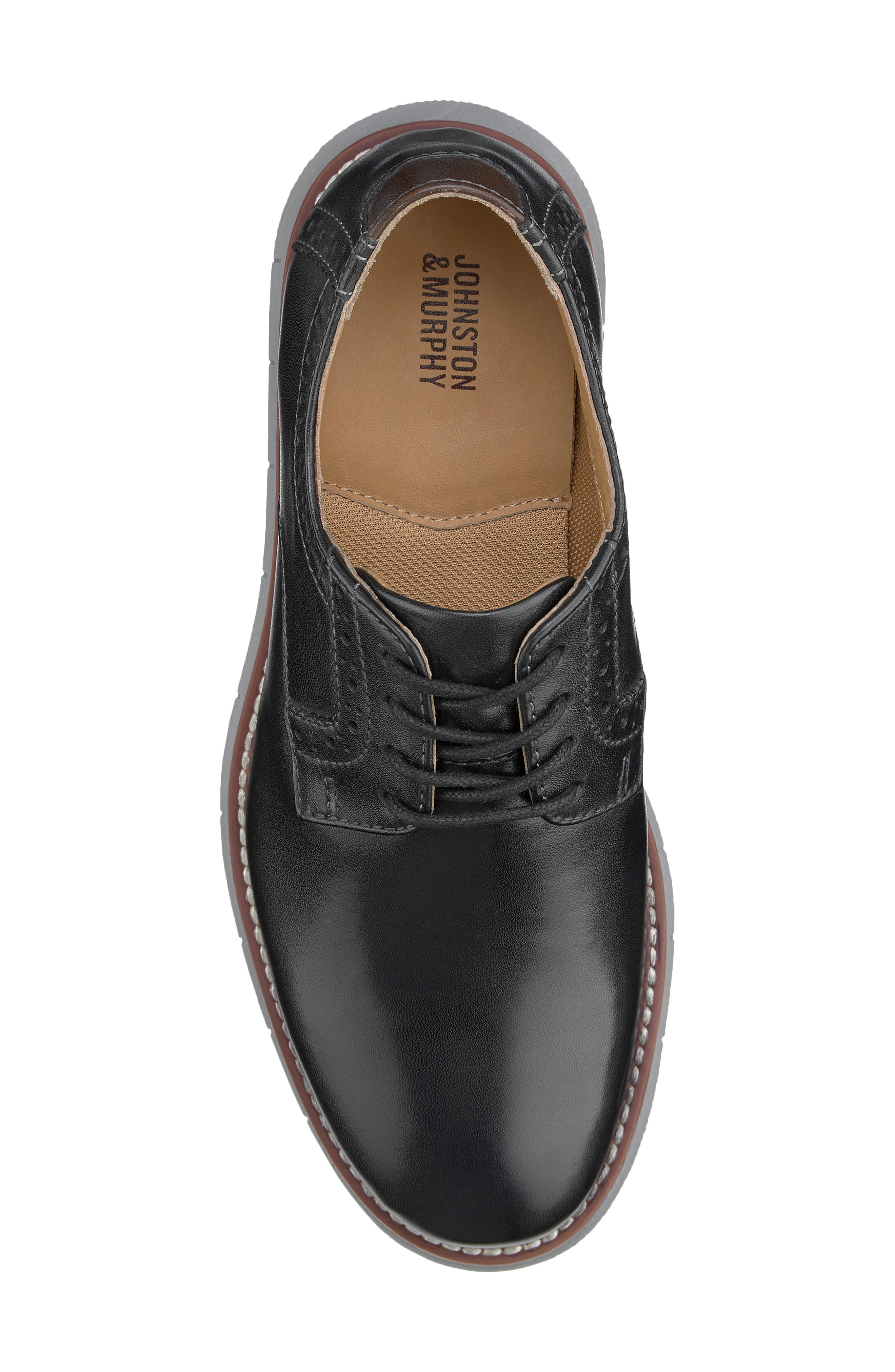 Kids' Holden Plain Toe Derby, Alternate, color, BLACK FULL GRAIN/GRAY SOLE