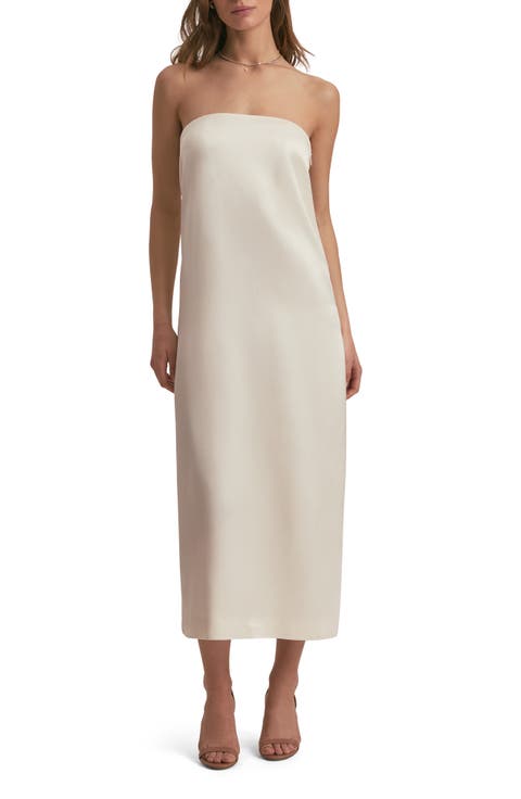 The Don't Overthink It Strapless Satin Dress
