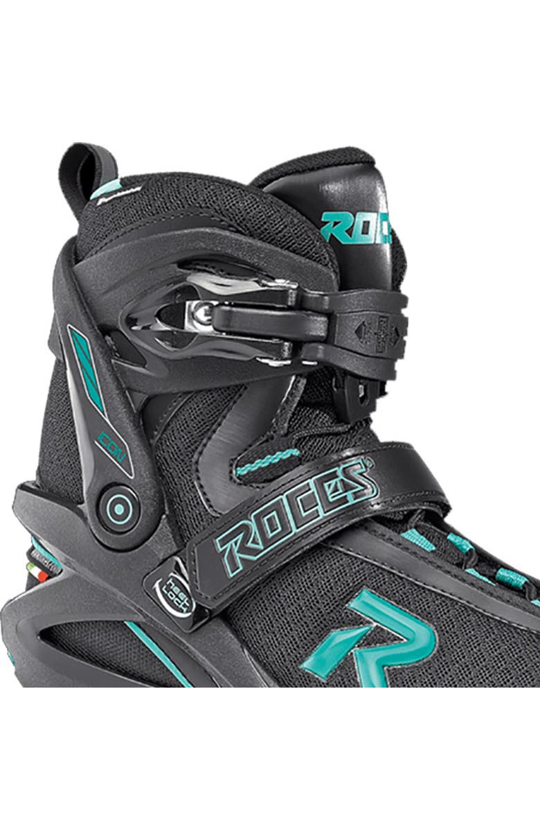 Roces Icon Womens Inline Skates, Alternate, color, Black/Aqua
