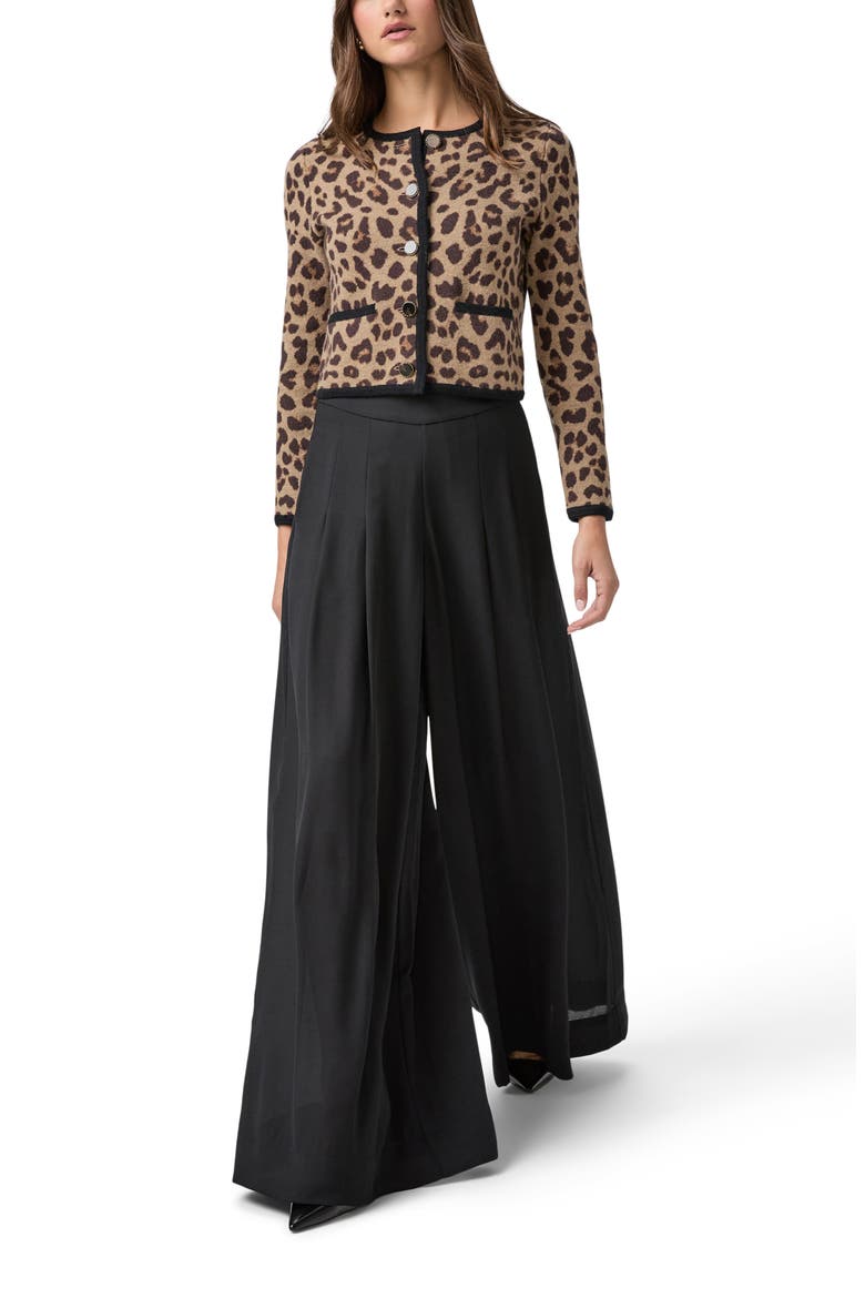 Cecil Pleated Wide Leg Pants, Alternate, color, BLACK