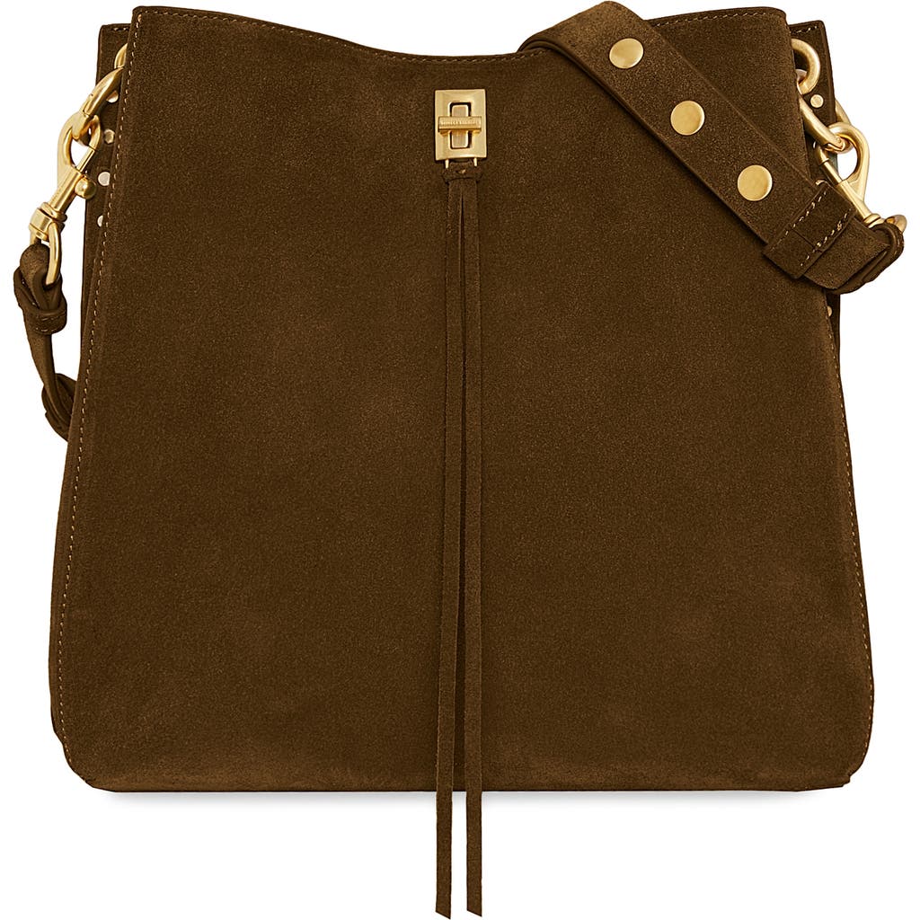 Rebecca Minkoff Darren Deerskin Leather Shoulder Bag In Brown