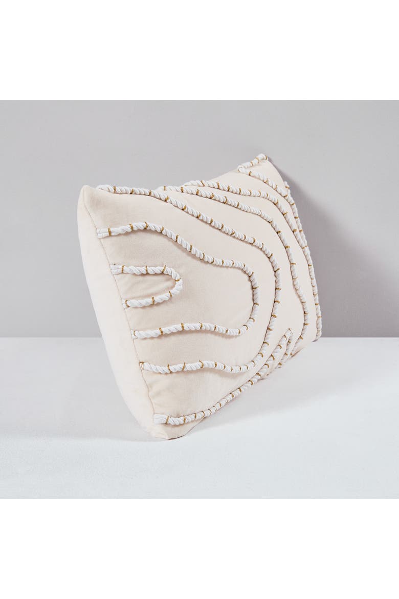 Yara Cotton Pillow Cover, Alternate, color, Cream