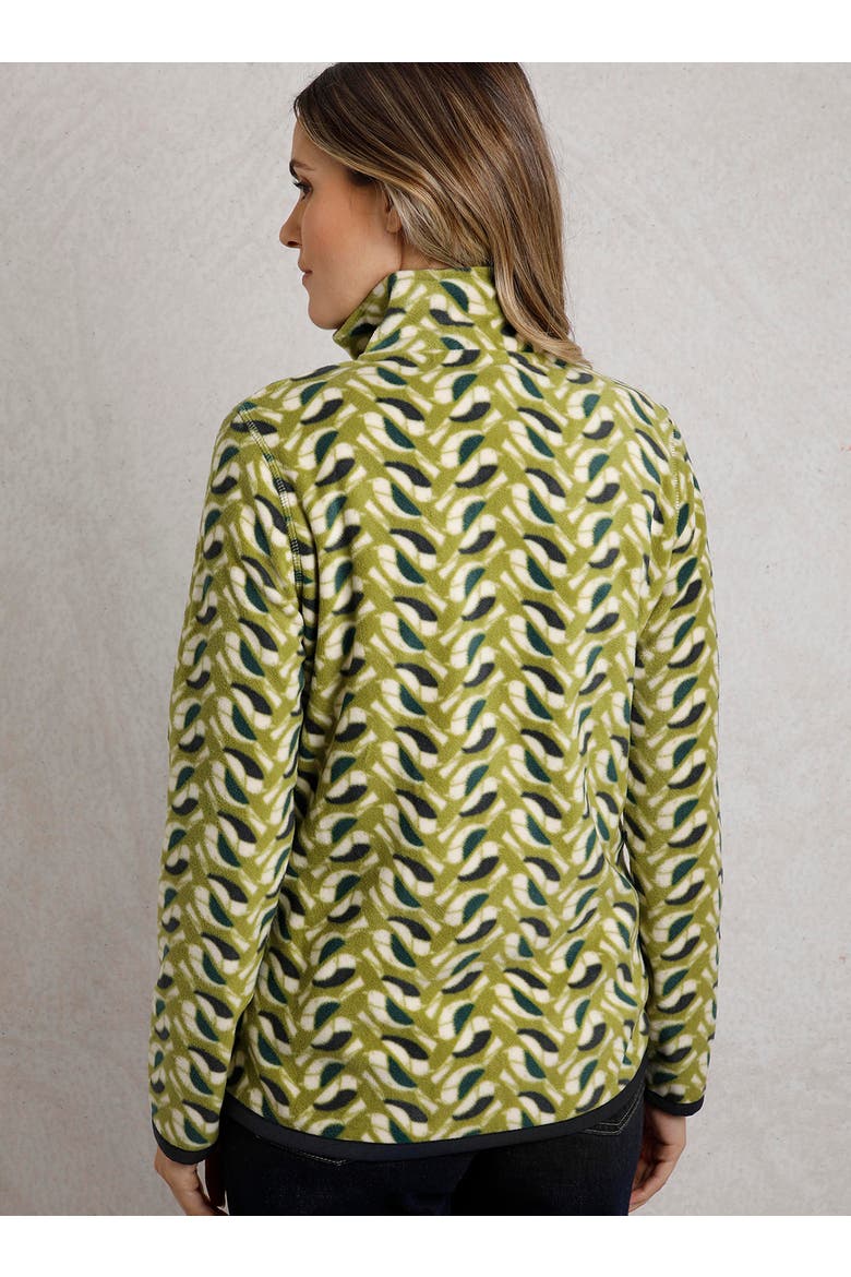 Reena 1/4 Zip Printed Microfleece, Alternate, color, Warm Olive