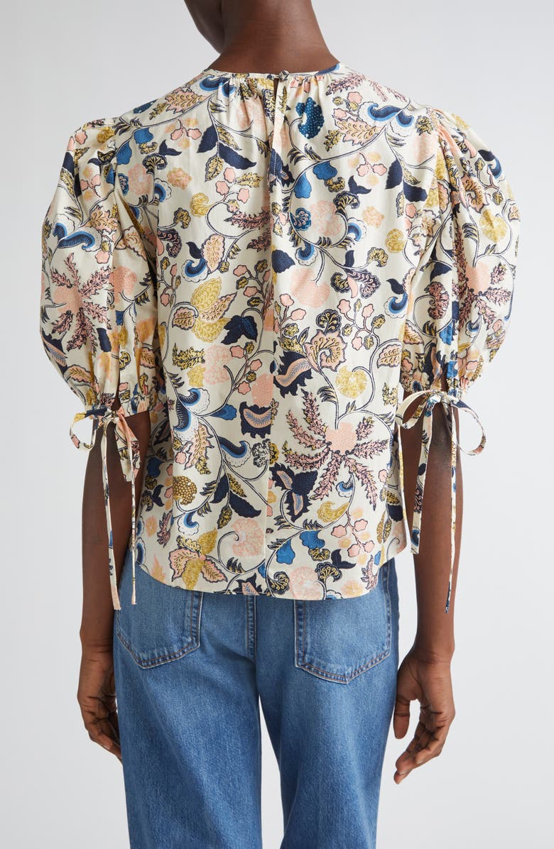Ulla Johnson Coralie Embroidered Puff Sleeve Top, Alternate, color, Magnolia